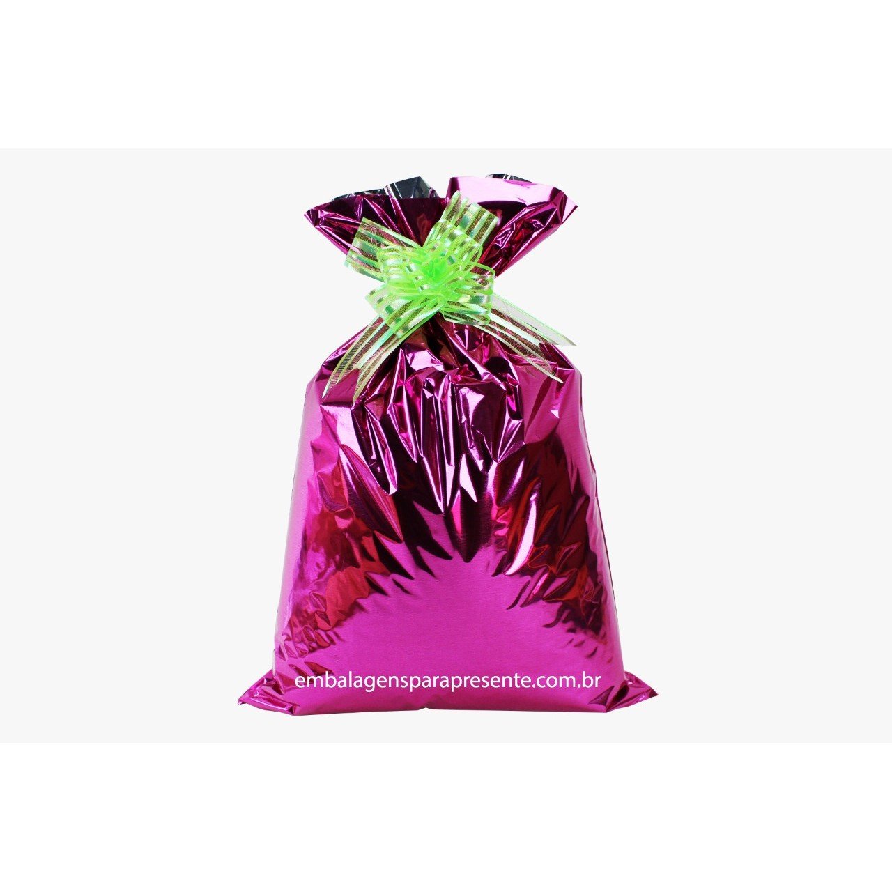Saco para Presente Metalizado 30x45cm (PCT C/50 UN) Pink